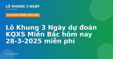 Lô Khung 3 Ngày dự đoán KQXS Miền Bắc hôm nay 28-3-2025 miễn phí