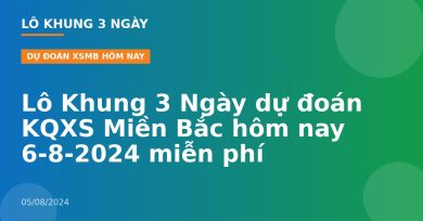 Lô Khung 3 Ngày dự đoán KQXS Miền Bắc hôm nay 6-8-2024 miễn phí