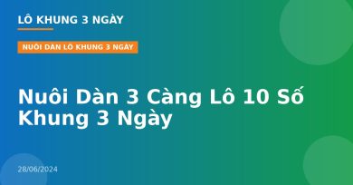Nuôi Dàn 3 Càng Lô 10 Số Khung 3 Ngày