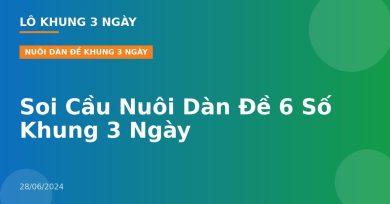 Soi Cầu Nuôi Dàn Đề 6 Số Khung 3 Ngày